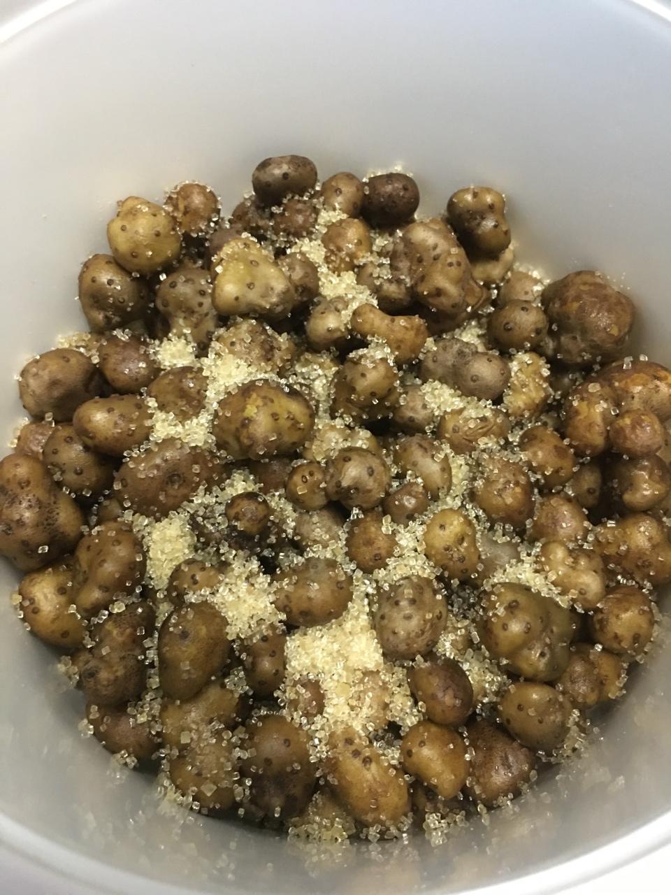 六六中国风麻料私享做的蒸山药豆