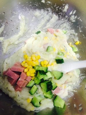 火腿土豆泥沙拉的做法 步骤6