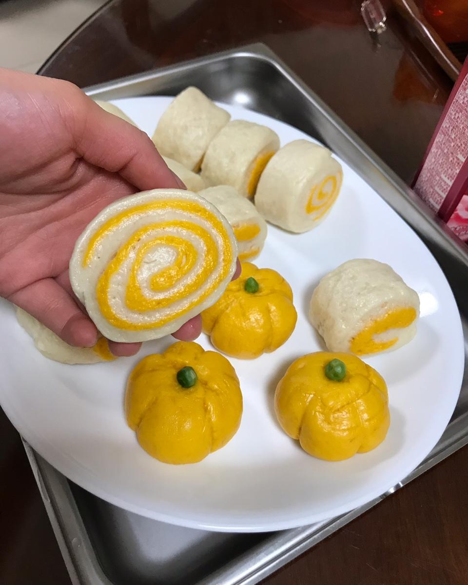 南瓜双色刀切小馒头