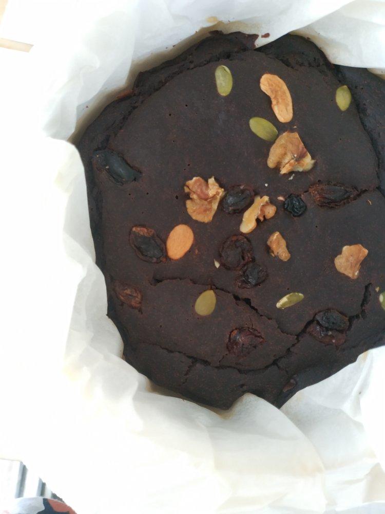 健康低卡 无油无蔗糖/全麦香蕉可可布朗尼蛋糕（搅一搅就完成！）