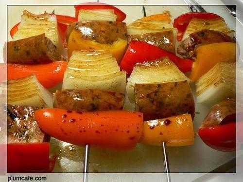 蔬菜香肠烤串儿的做法