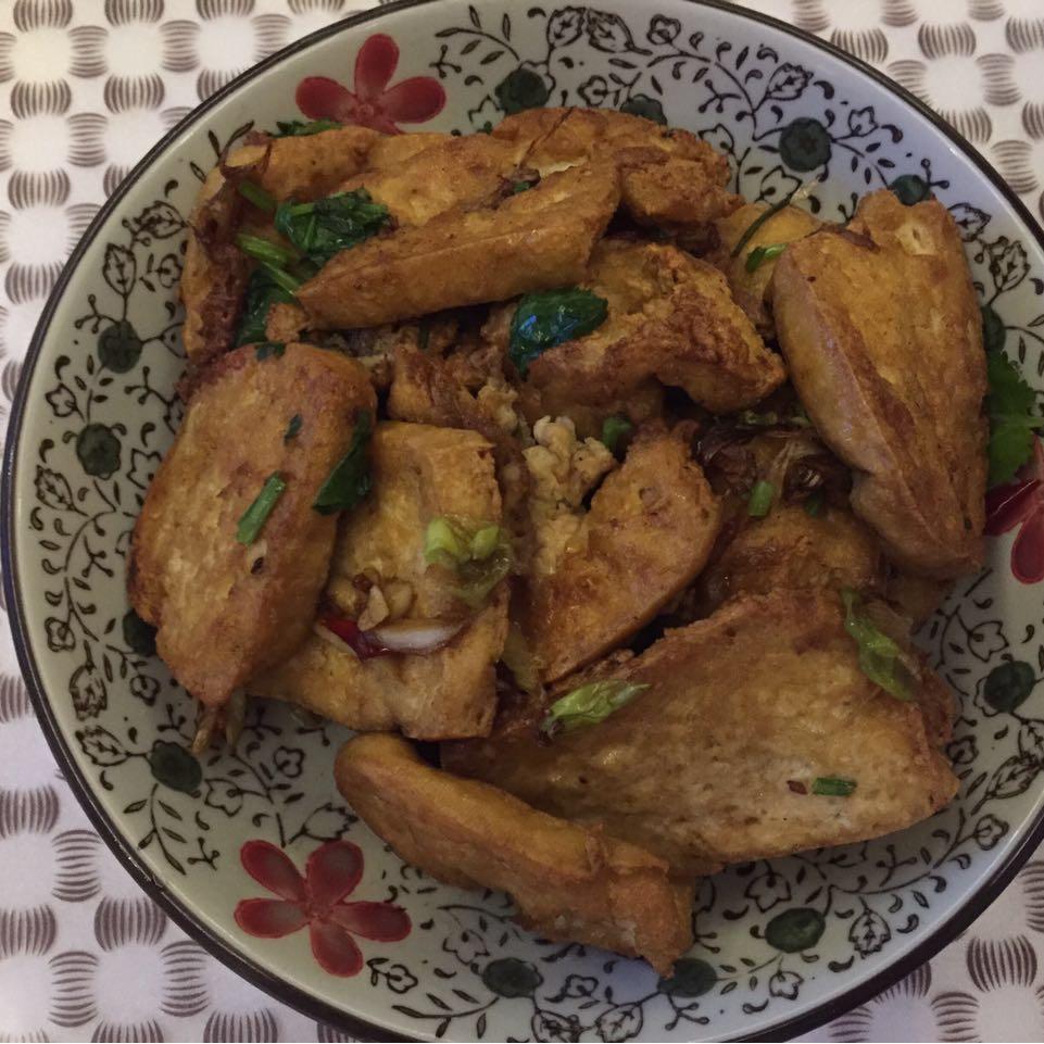 香煎豆腐--家常豆腐
