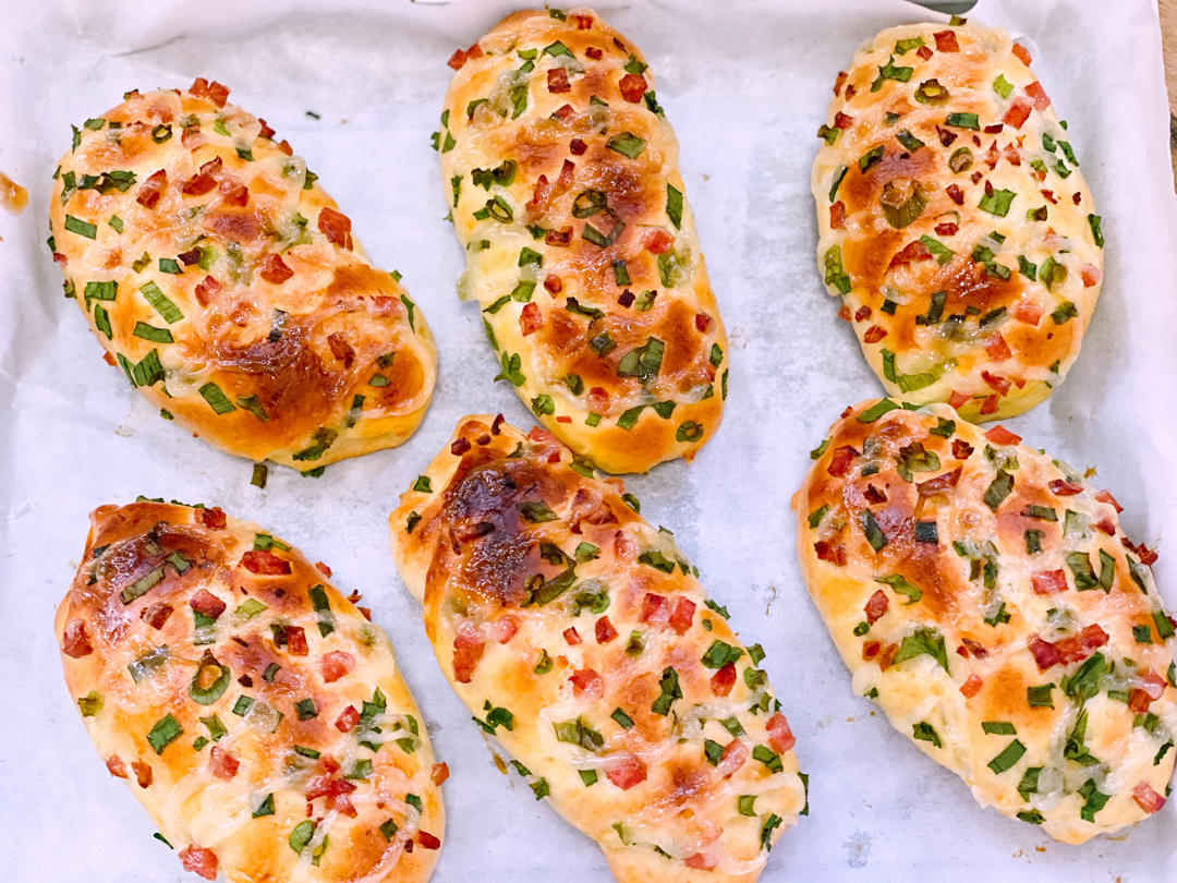 香葱火腿肉松面包