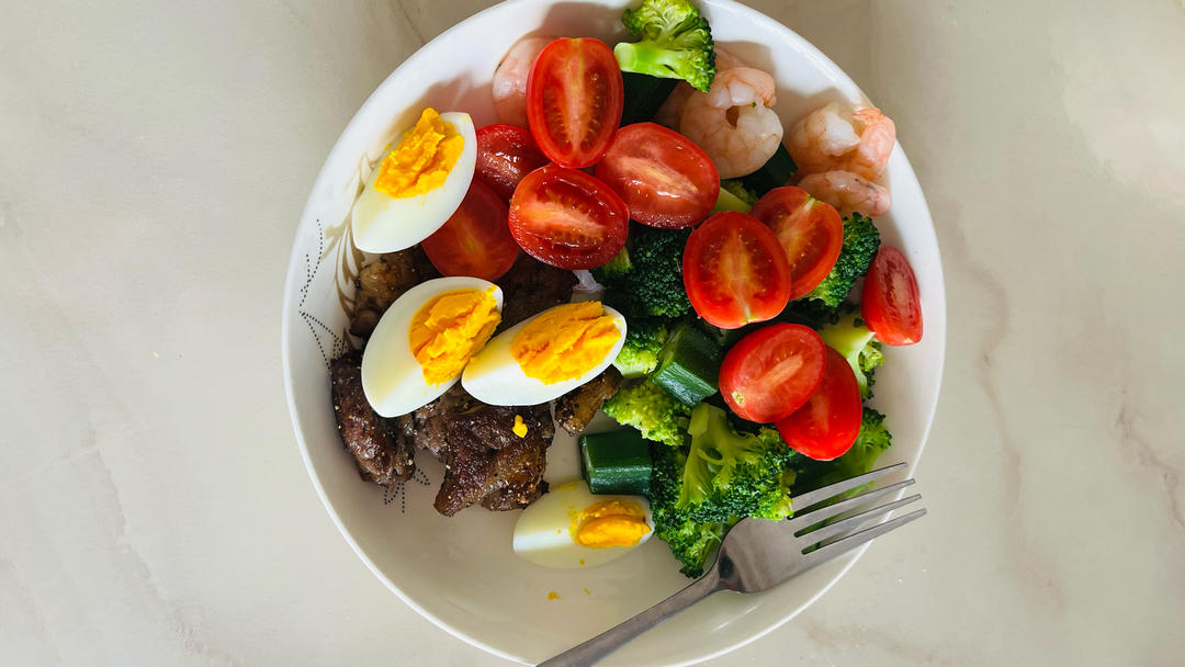 减脂餐|低卡饱腹牛排时蔬沙拉🥗好吃哭了