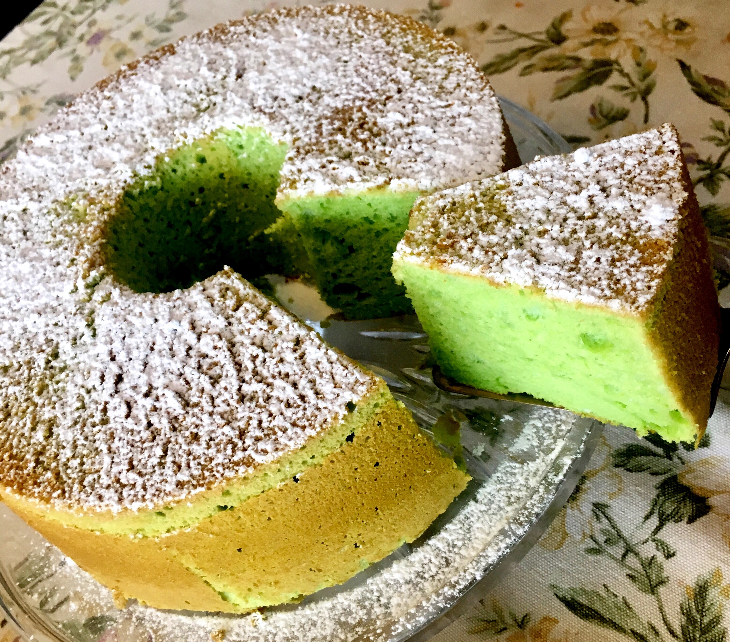 椰香斑斓戚风蛋糕的做法
