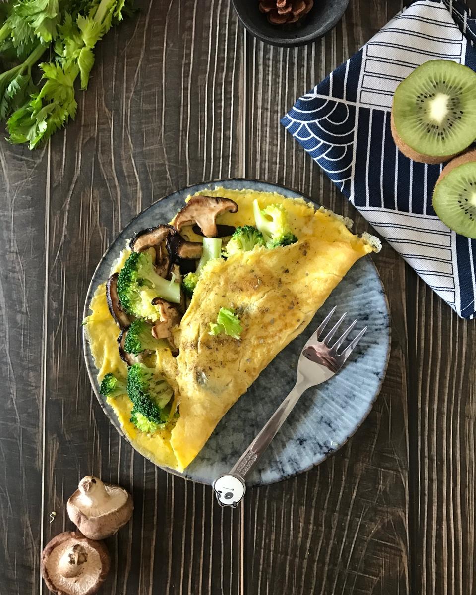 菠菜香菇欧姆蛋