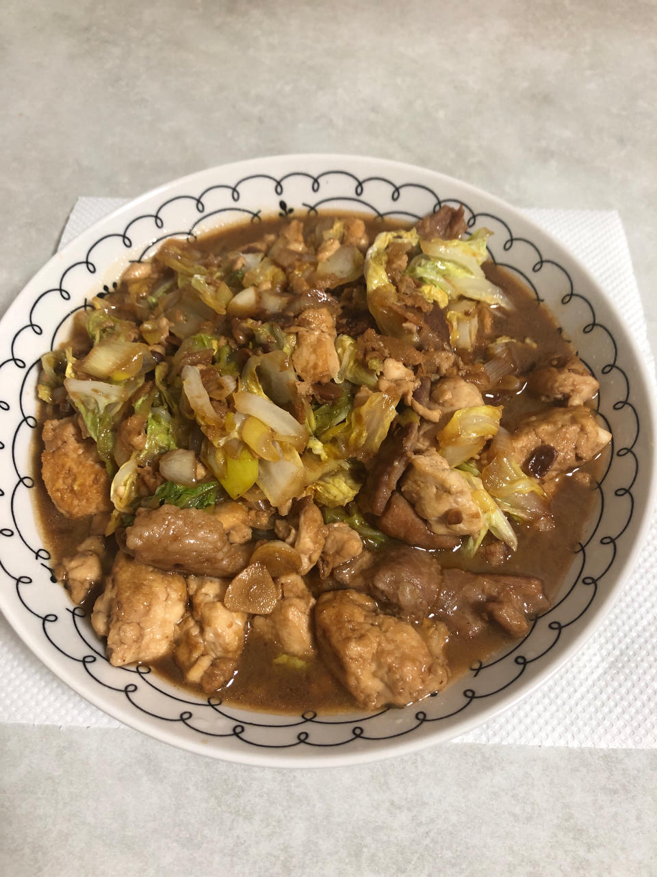 五花肉炖白菜豆腐