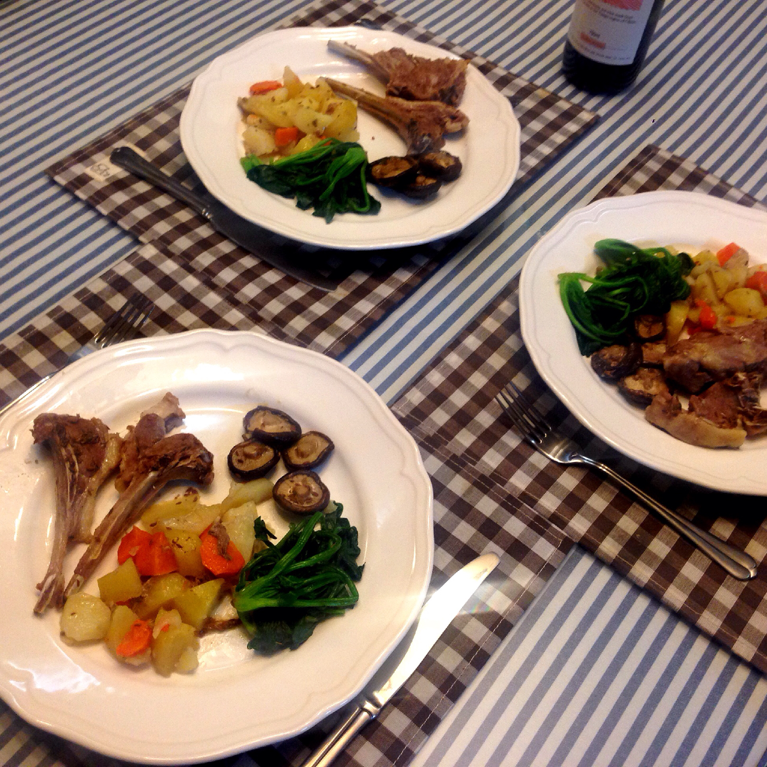 孜然羊排烤土豆