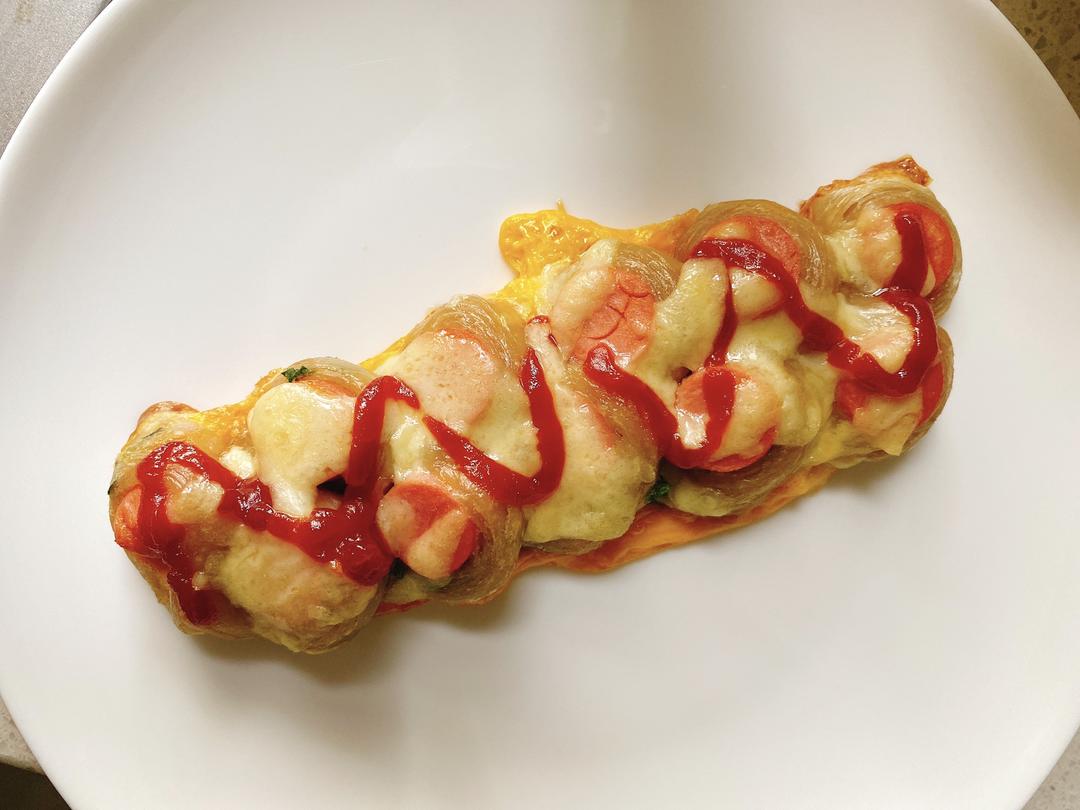 手抓饼卷火腿肠（烤箱）