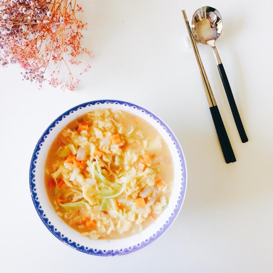 蔬菜鸡蛋面疙瘩