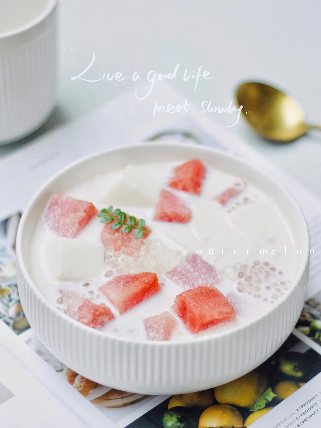 西瓜奶冻西米露的做法