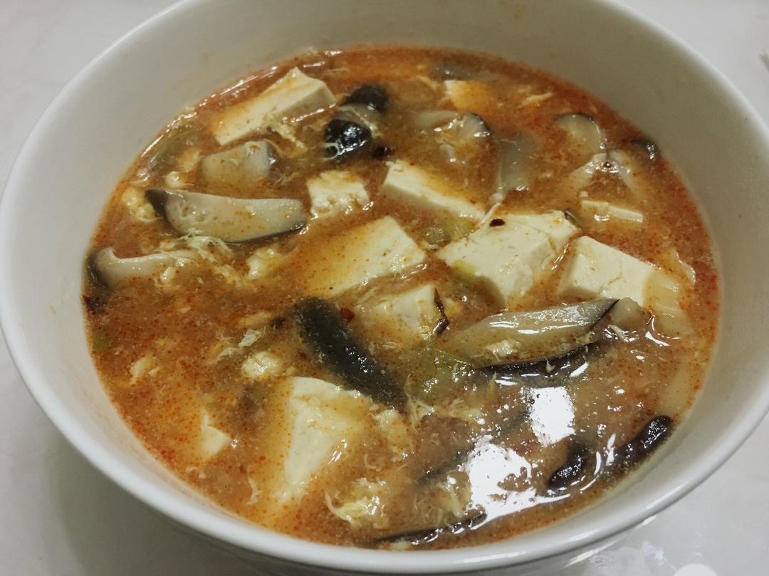 走过-2做的酸辣豆腐汤