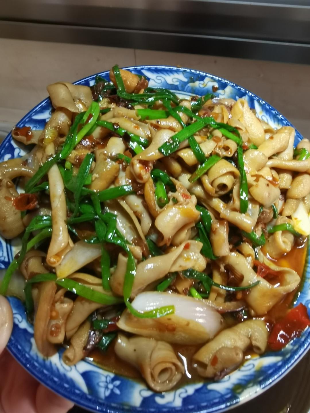 爆炒鸭肠