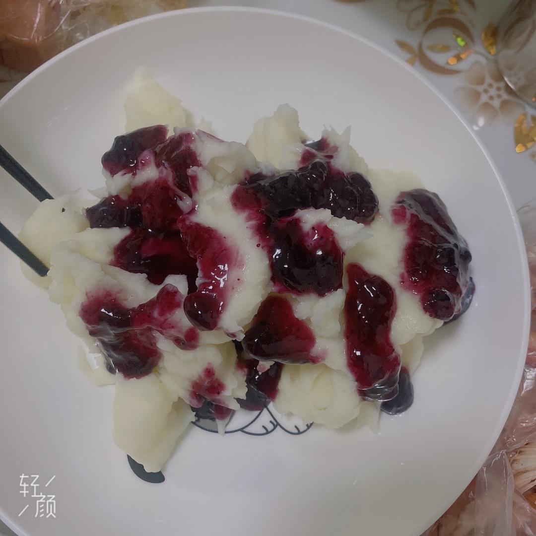 超级简单的蓝莓山药