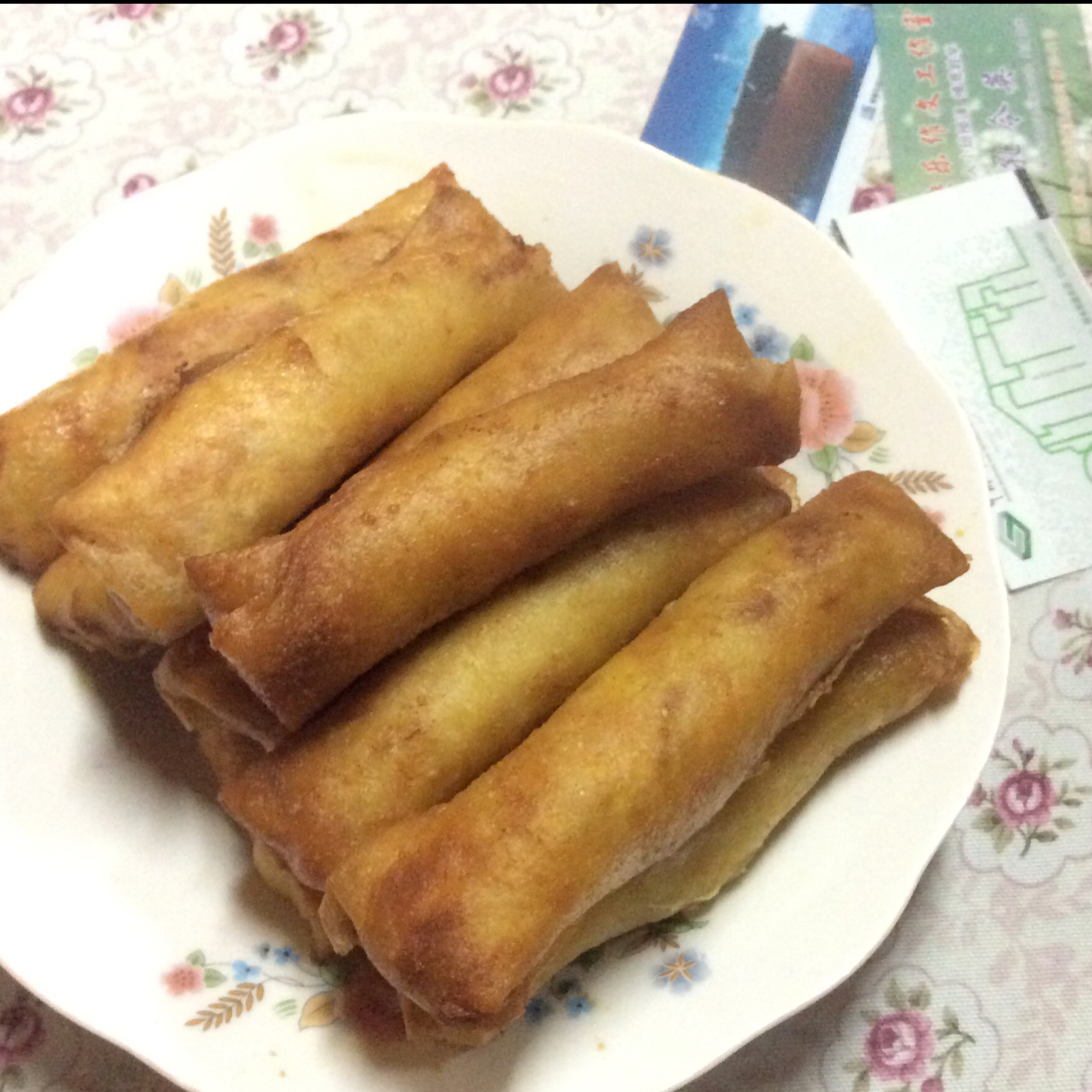 黄芽菜肉丝春卷