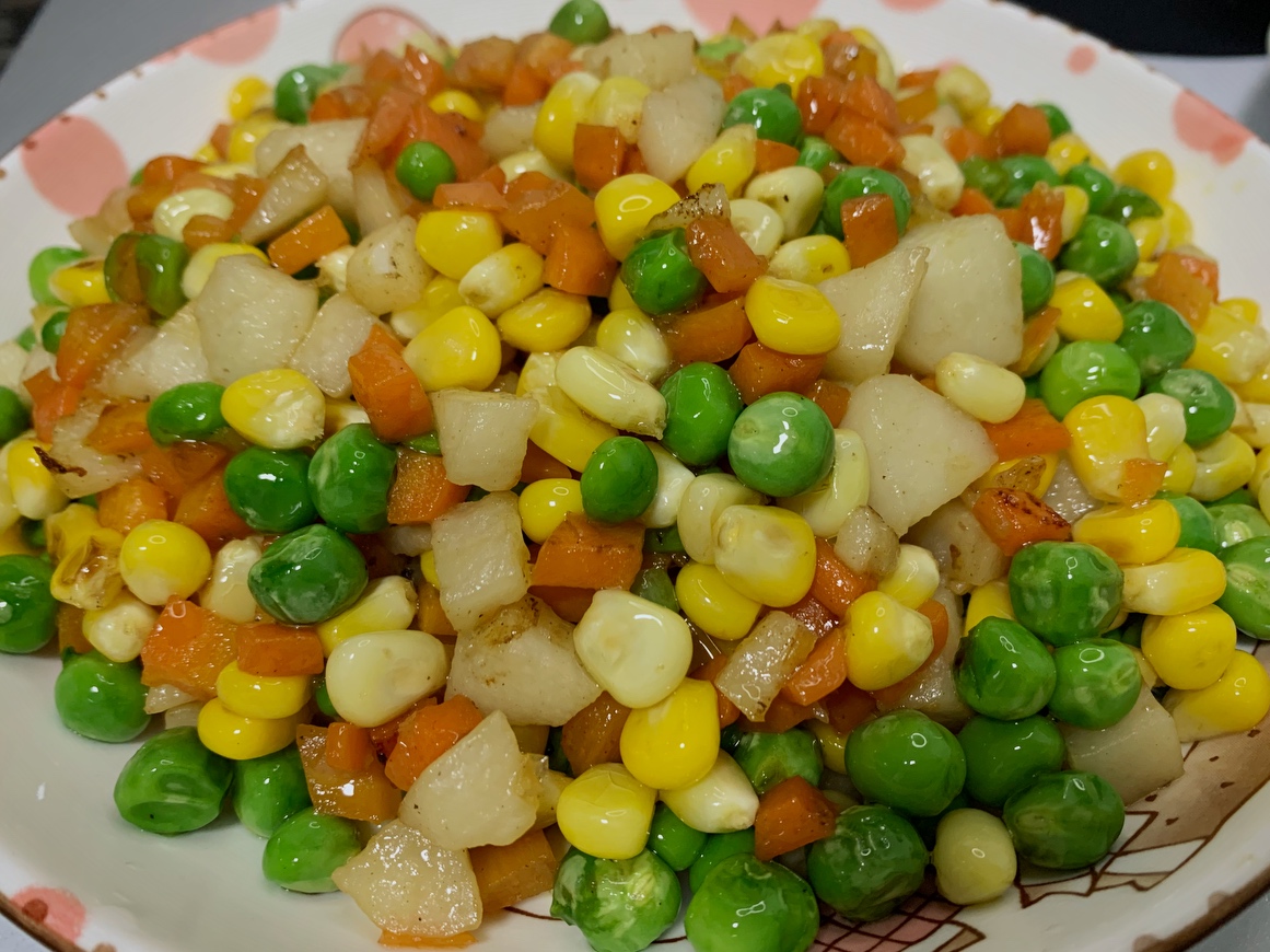 青豆炒玉米粒的做法