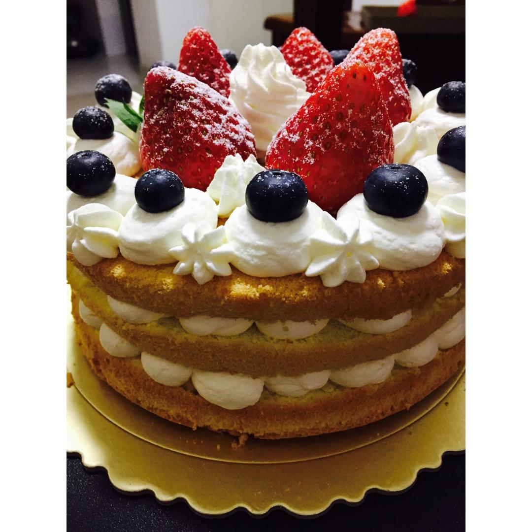 rita兮兮做的【零失败】不会裱花没关系的水果裸蛋糕 芒果裸蛋糕 完美