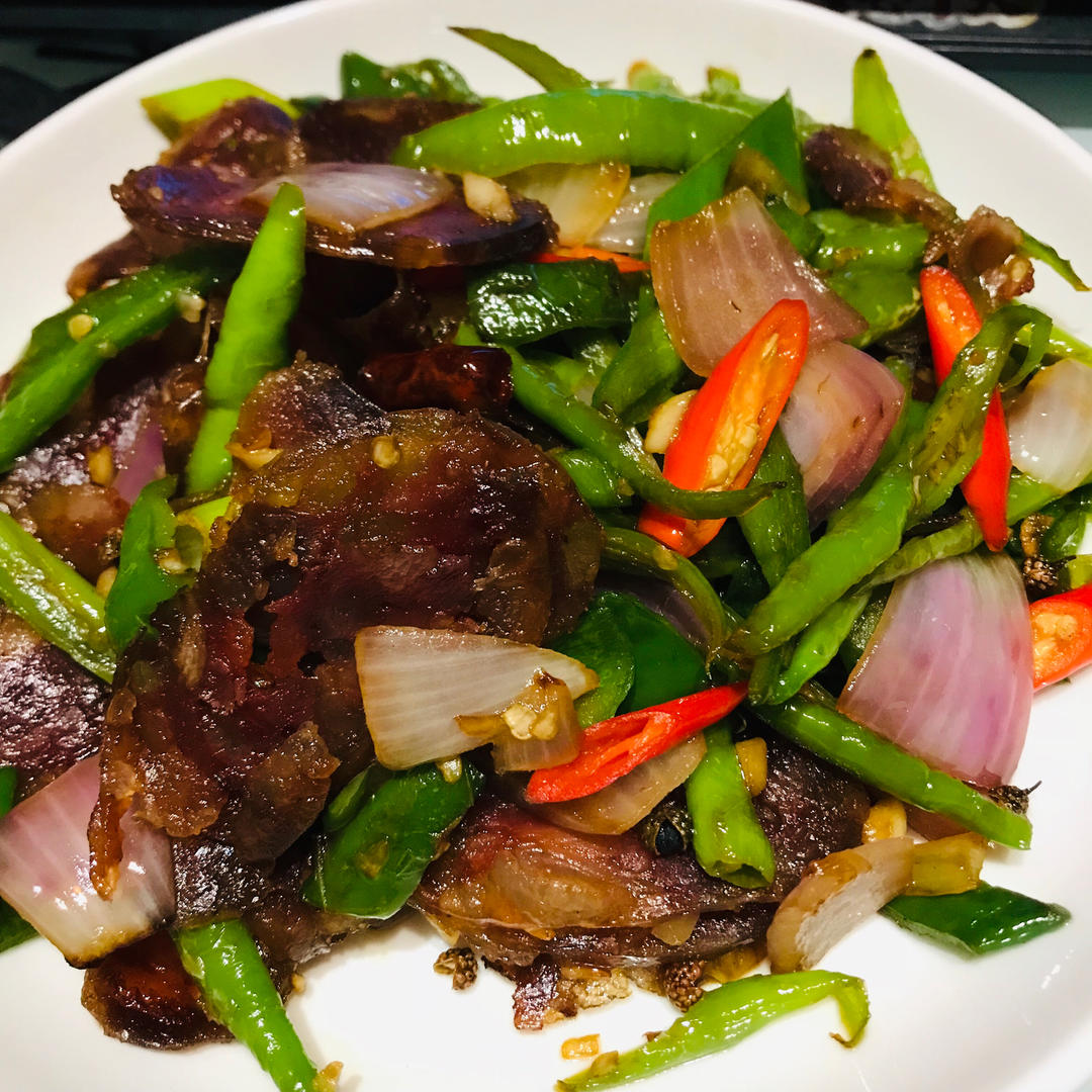 青椒炒香肠
