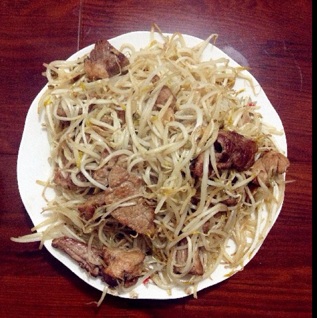 肉丝炒豆芽