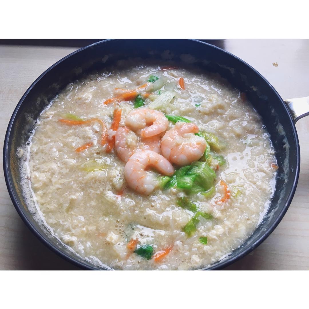 虾饺虾饺做的蛋花粥70玉子雑炊日式杂烩粥鸡蛋泡饭