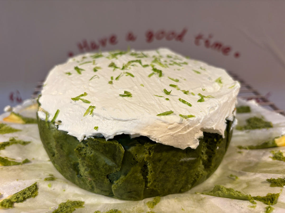 柚子抹茶巴斯克蛋糕🌿浅绿清新，柚香迷人～