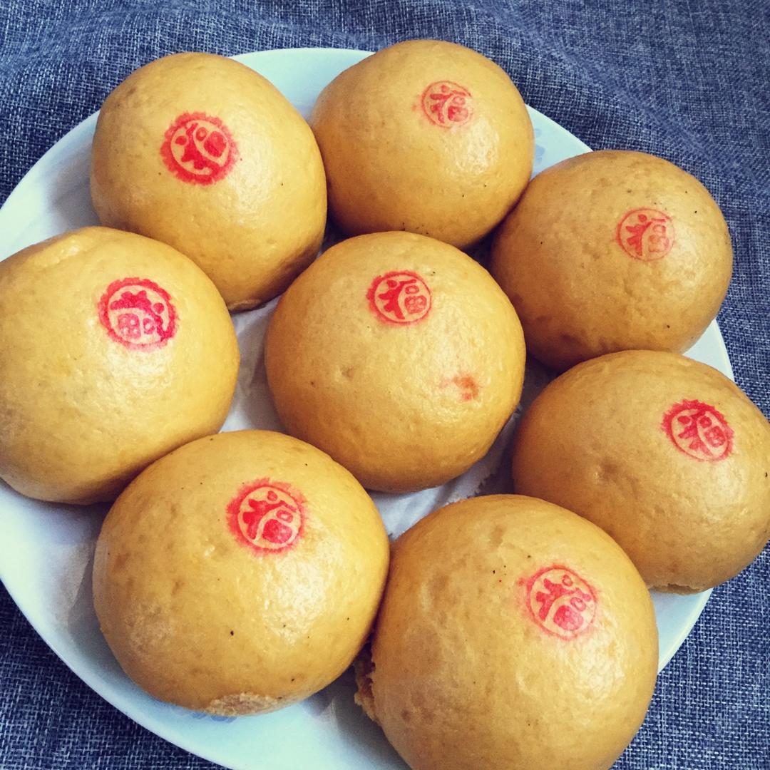 无水南瓜黑芝麻糖包（一次发酵简易版）