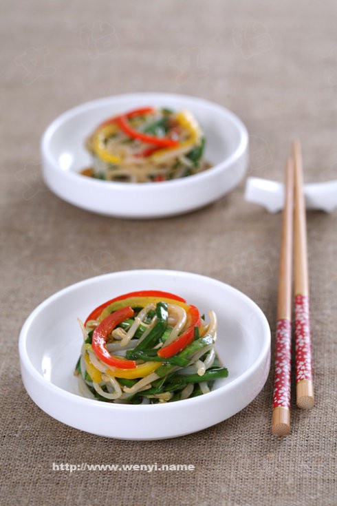 五彩银牙丝的做法