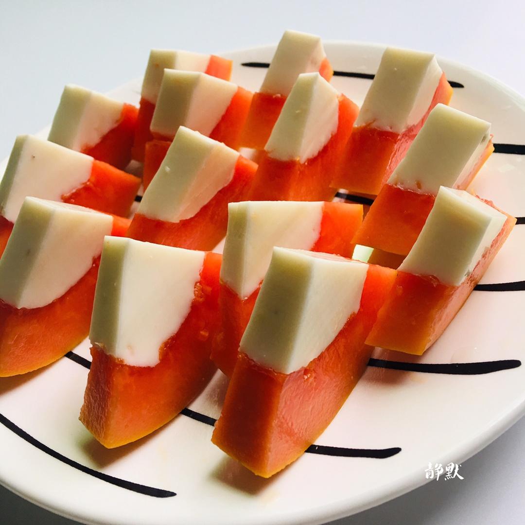 牛奶木瓜冻