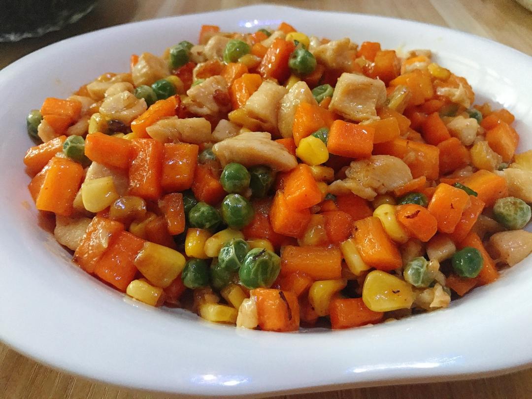 西娅mm做的三色鸡丁