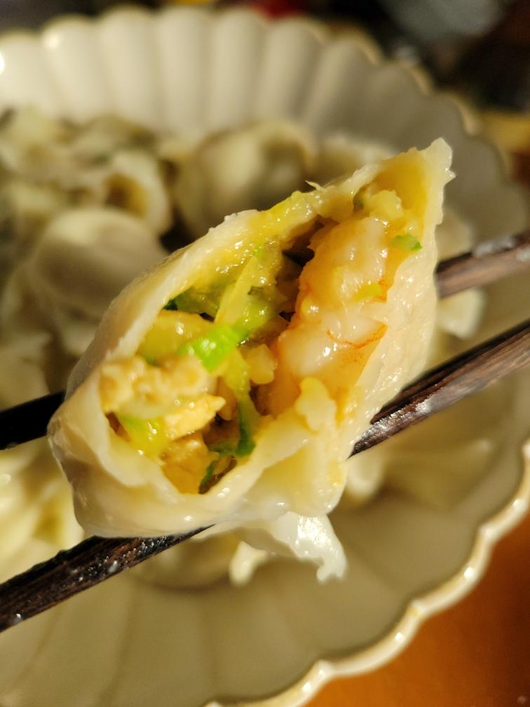 西葫芦鸡蛋虾仁馅 水饺