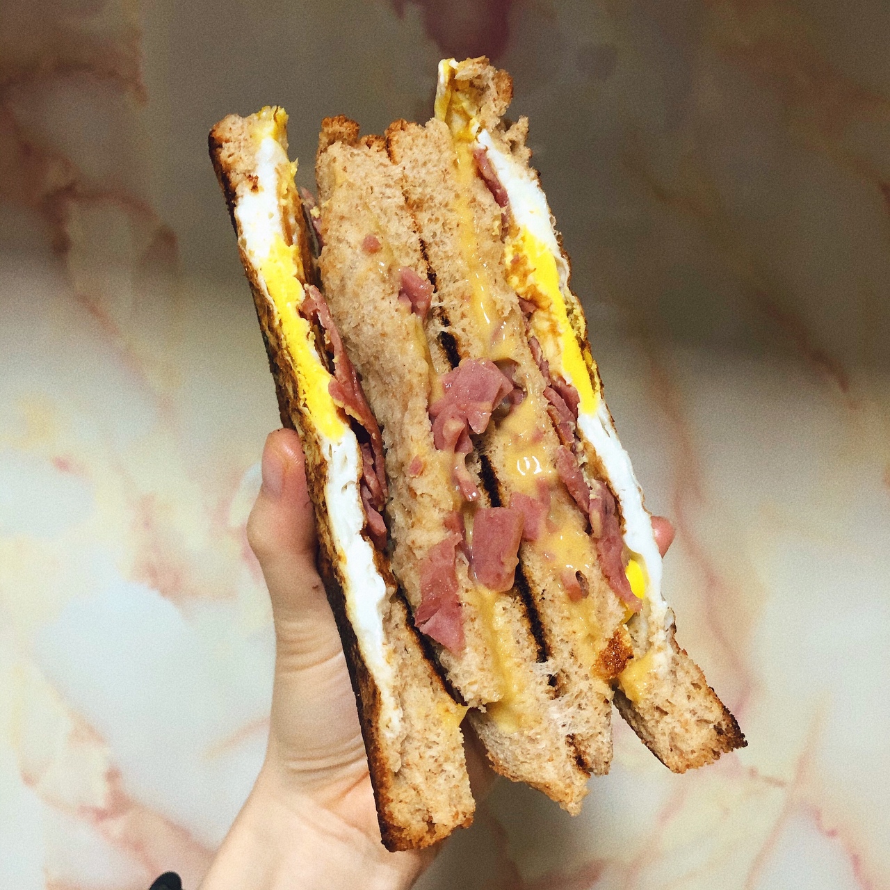 爆浆芝士火腿三明治🥪低脂早午餐（5分钟零厨艺快手）的做法 步骤12