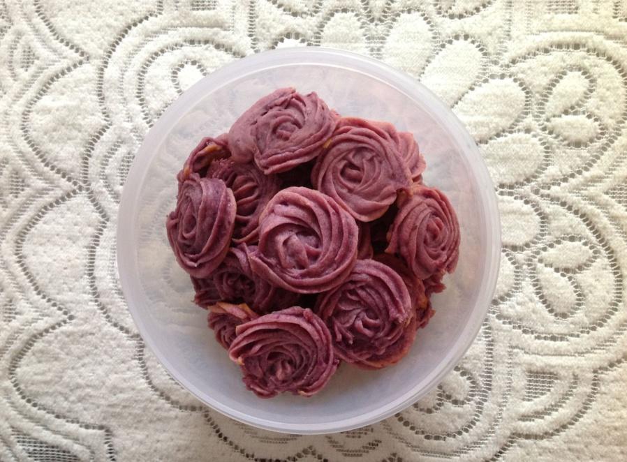 紫薯玫瑰曲奇的做法