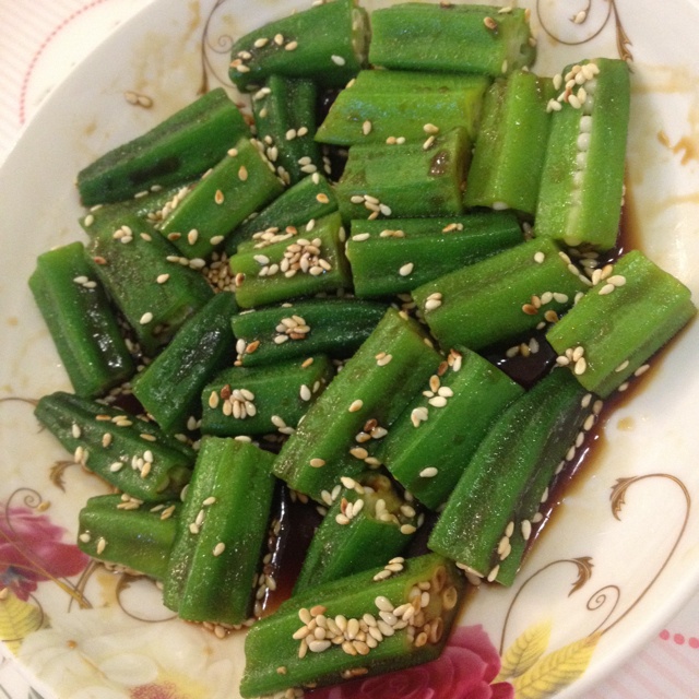 凉拌秋葵