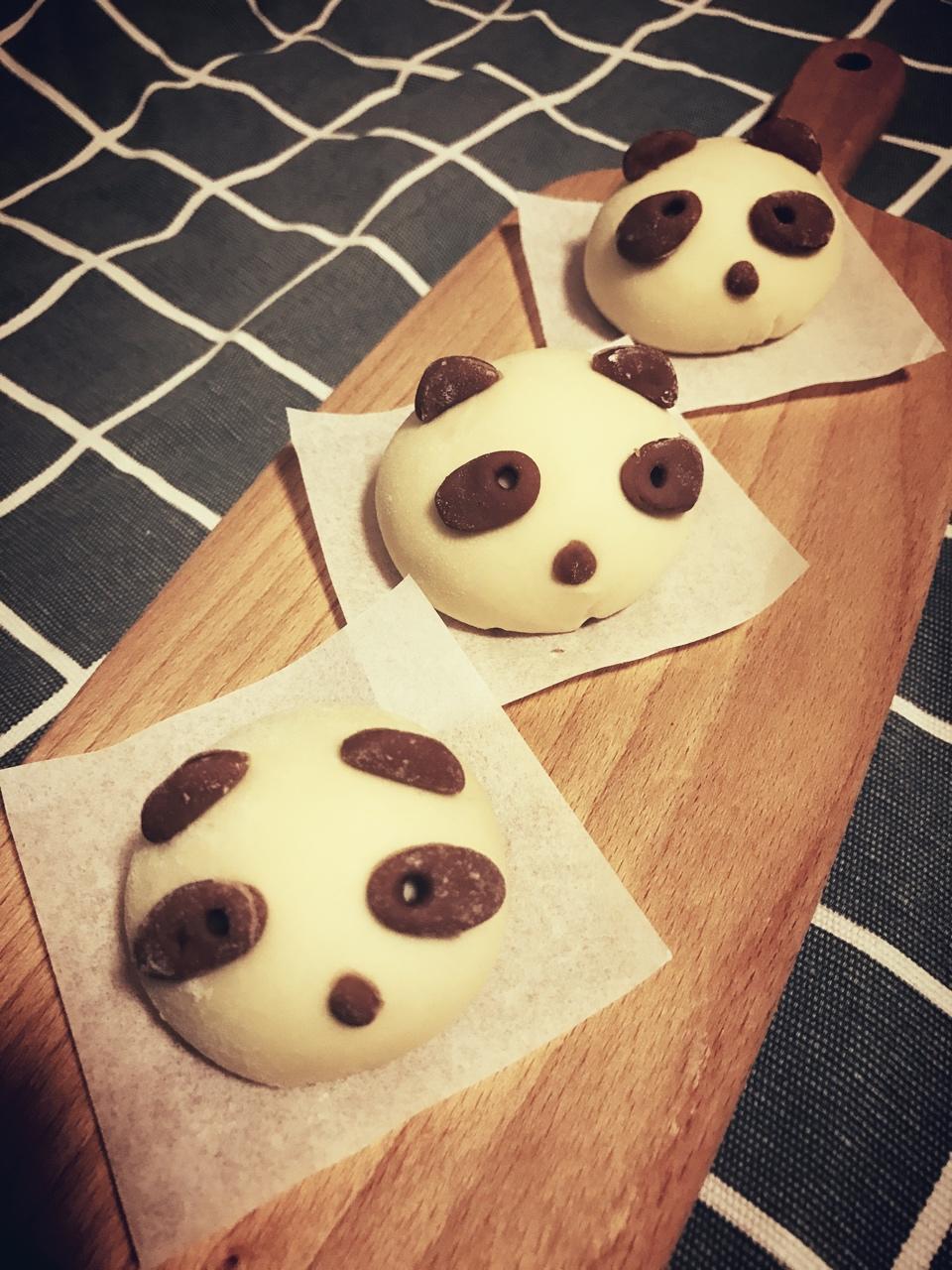 熊猫豆沙包&紫薯包