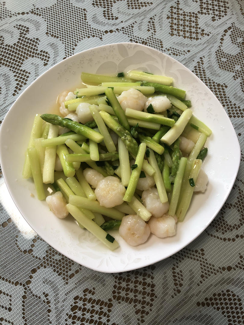 清炒芦笋虾仁