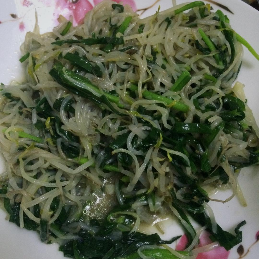 韭菜炒豆芽