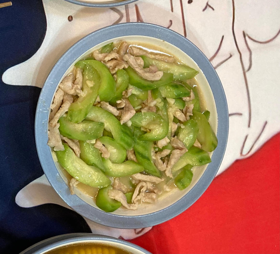 家常丝瓜炒肉