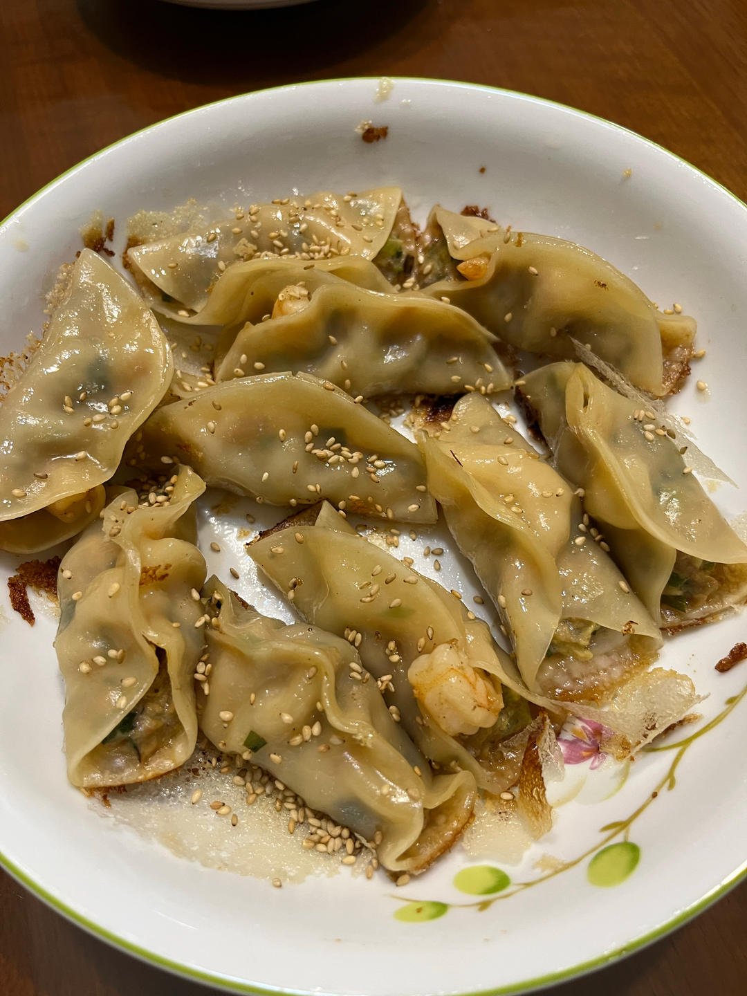 鲜香味美㊙️玉米虾仁锅贴