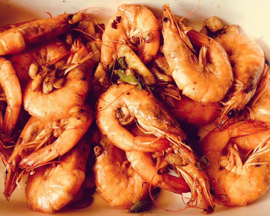 椒盐炒虾