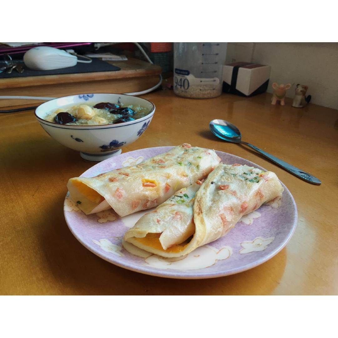 早餐鸡蛋煎饼