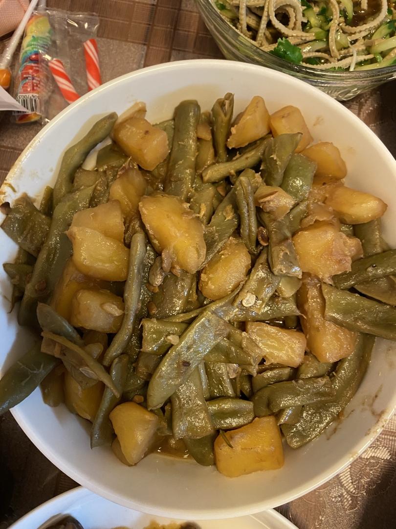 土豆炖豆角