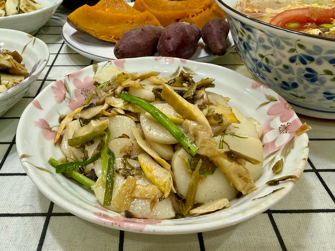 咸菜炒年糕