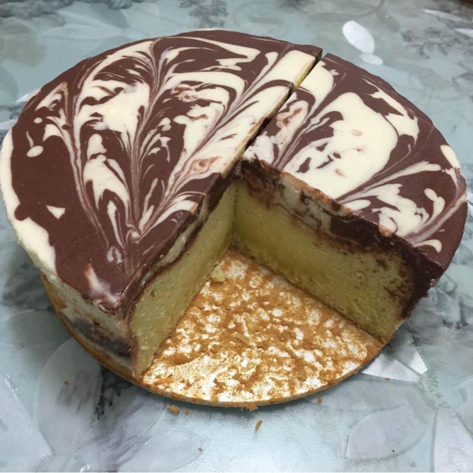 小小厨小小厨做的摩卡大理石冻芝士蛋糕