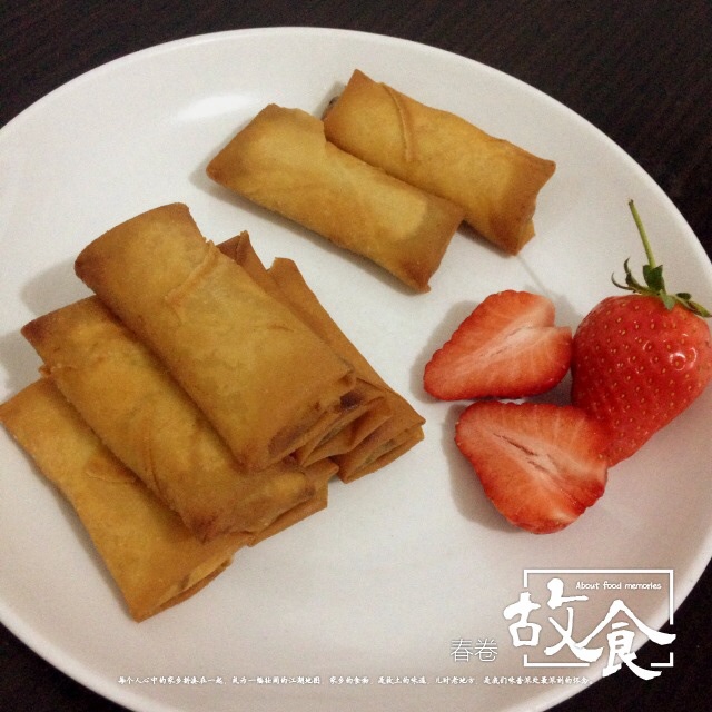 黄芽菜肉丝春卷