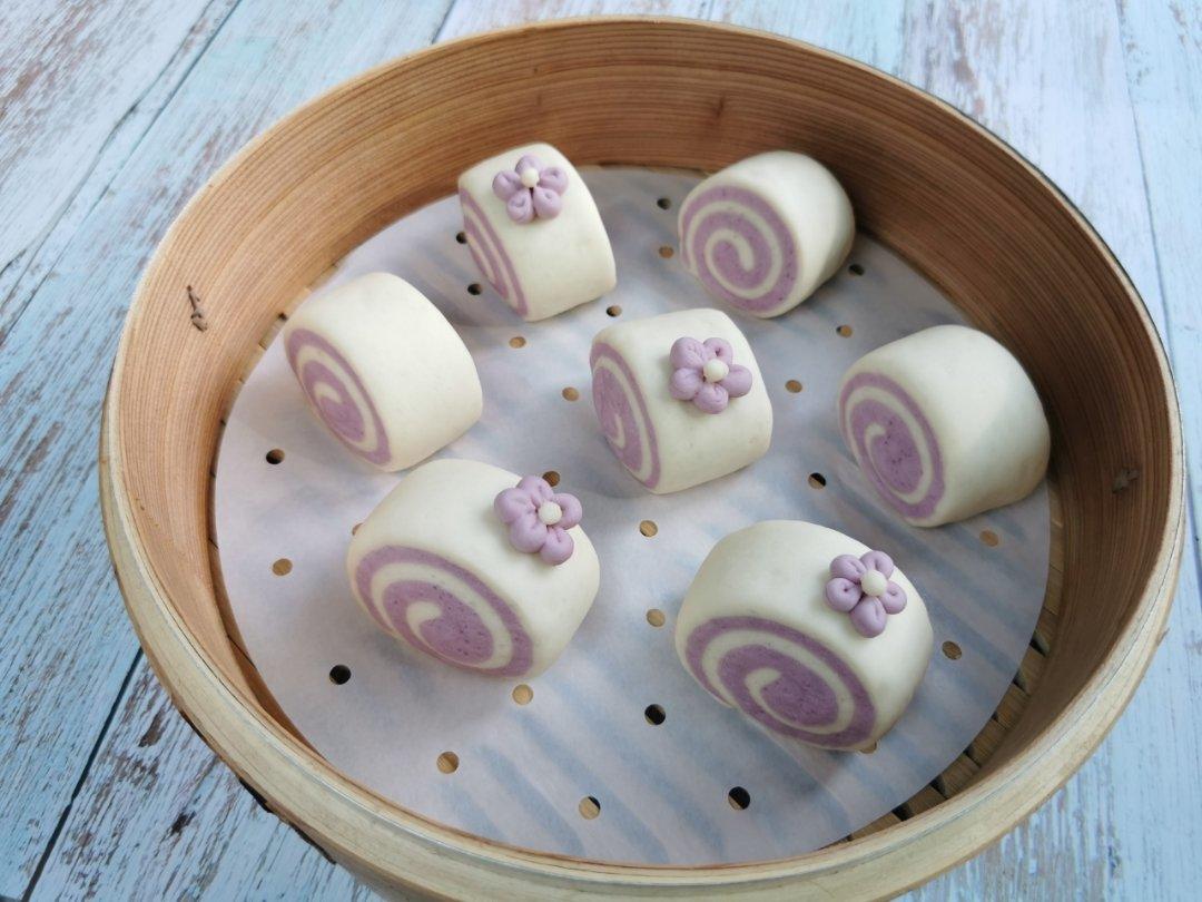 颜值担当：紫薯双色馒头