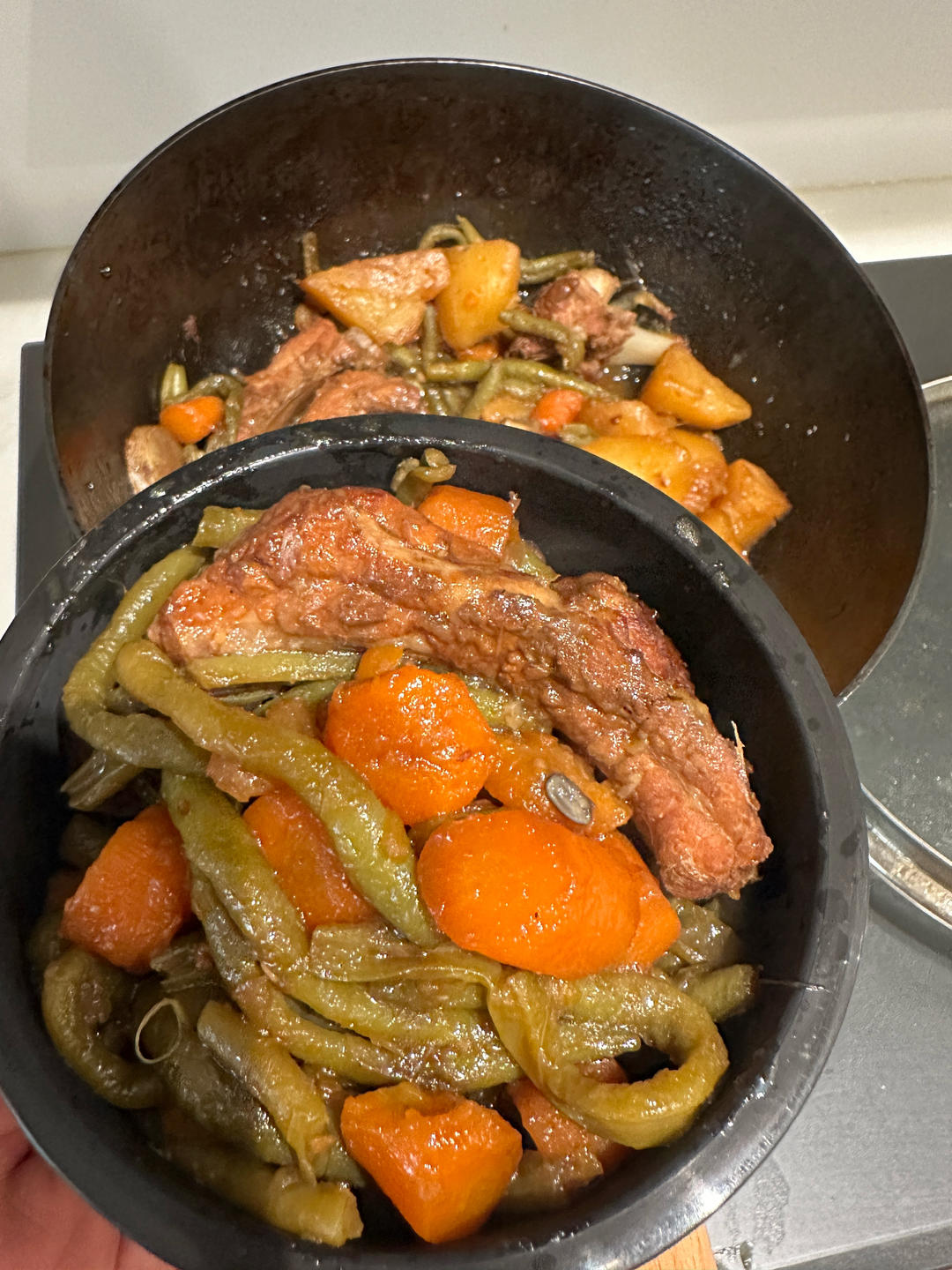 红烧排骨炖豆角