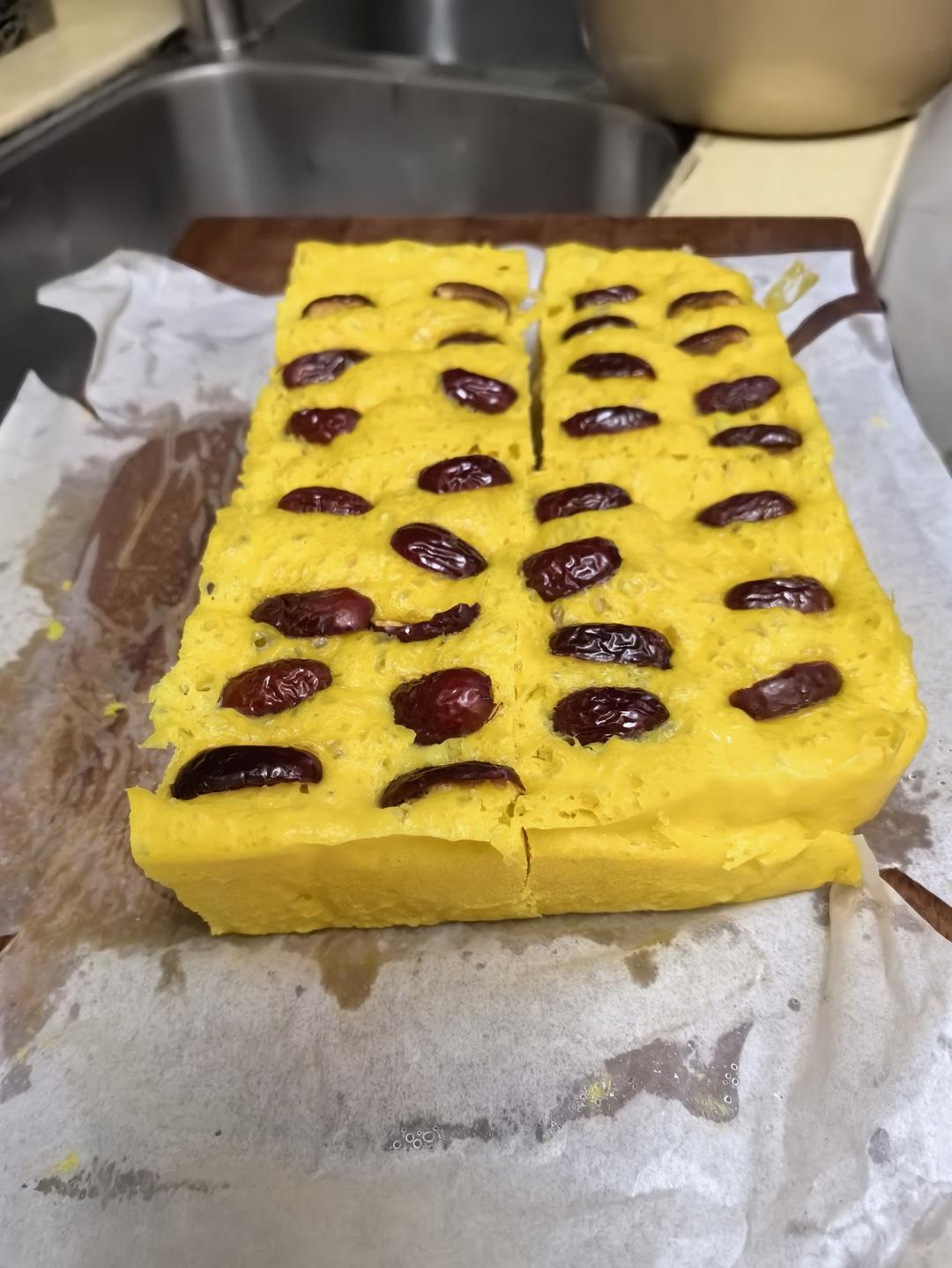 松软不发粘的南瓜发糕