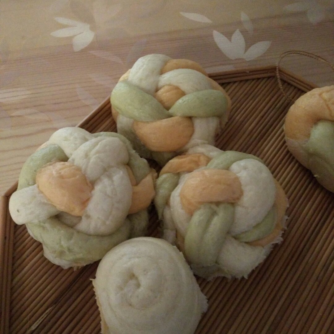 彩色绣球馒头