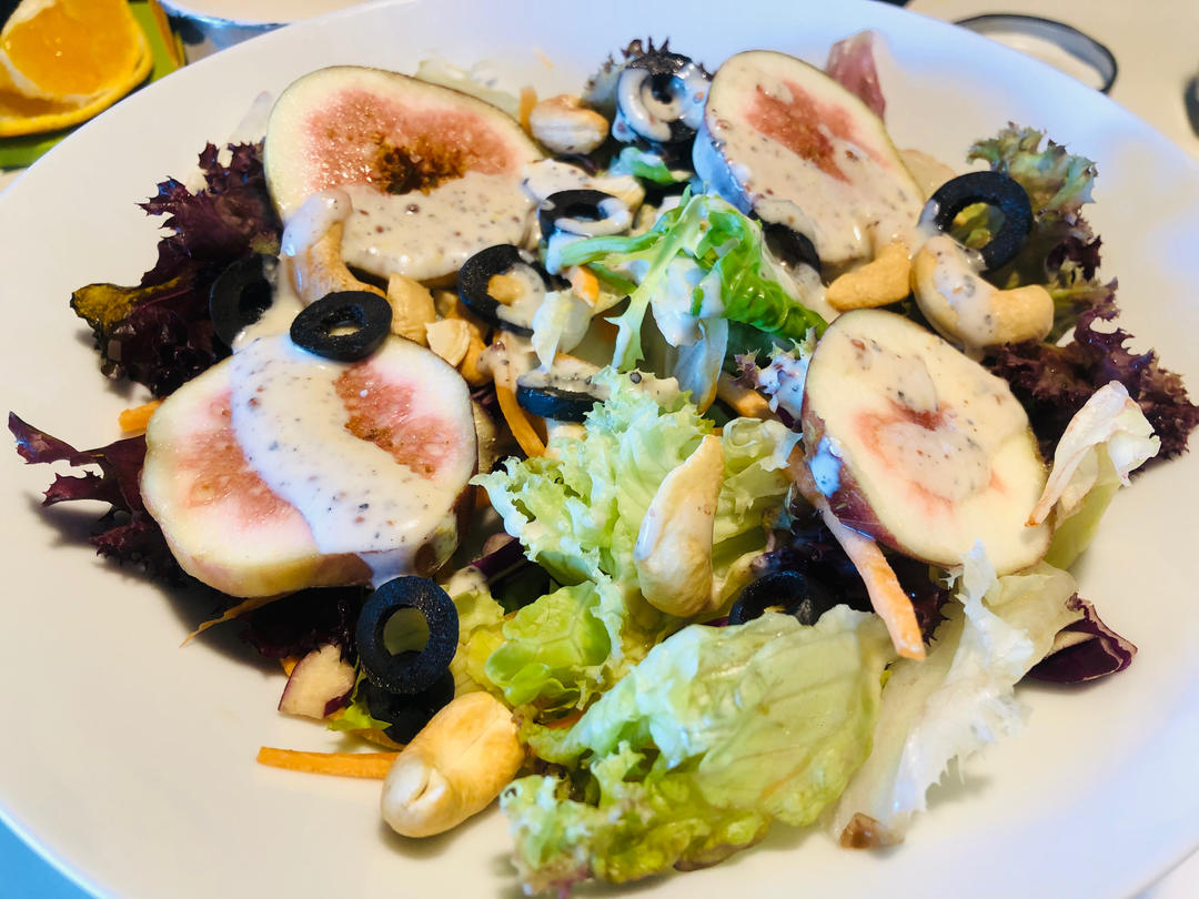 秋日物语--水牛芝士生火腿无花果沙拉