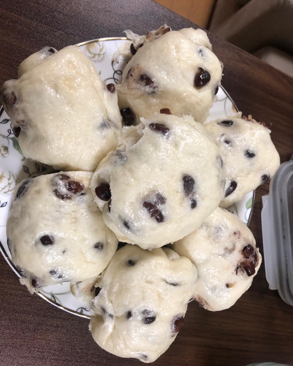 中种法做牛奶蜜豆馒头